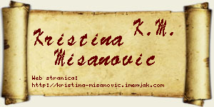 Kristina Mišanović vizit kartica
